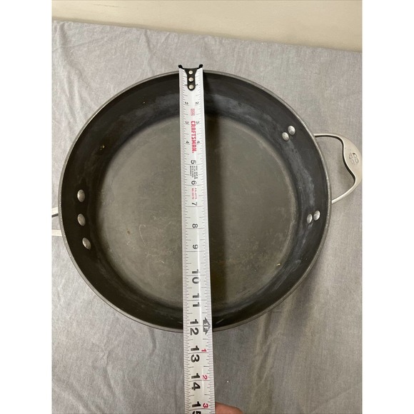 Calphalon #5005 Stainless Steel Clad 5 Quart 12.5" Induction Pan w/Lid FS Chrty - Picture 10 of 12